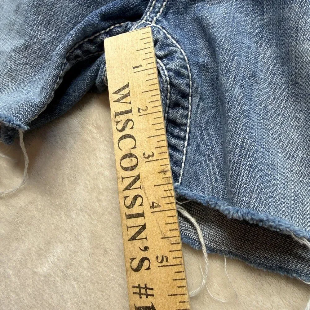 BKE Denim Cutoff Shorts Men’s 32 Blue Distressed Raw Hem Low Rise